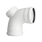 CODO REGISTRO DOBLE ORING SANITARIO BLANCO - 110mm
