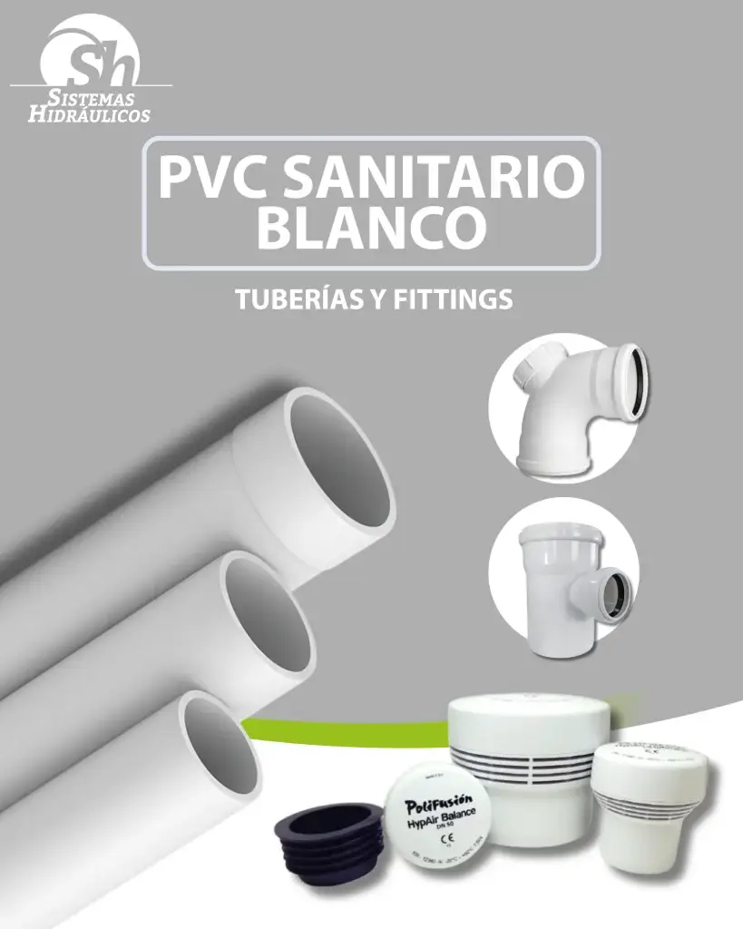 Tuberias/fittings/accesorios PVC SANITARIO BLANCO